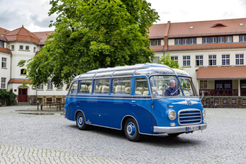 Jubiläum: 65 Jahre Setra Clubbusse  Foto: Ein Setra S 6 (1955)