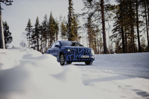 Der Mercedes-Benz EQA auf Wintererprobung in Schweden