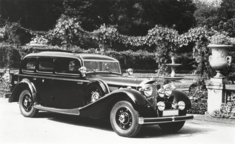 Rollende Pracht: Der Repräsentationswagen Typ „Großer Mercedes“ Foto: Pullman-Limousine aus dem Jahr 1937 mit zusätzlichem Fenster über der Windschutzscheibe