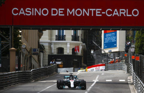 Zufahrt zum Casino: Großer Preis von Monaco 2018, Lewis Hamilton